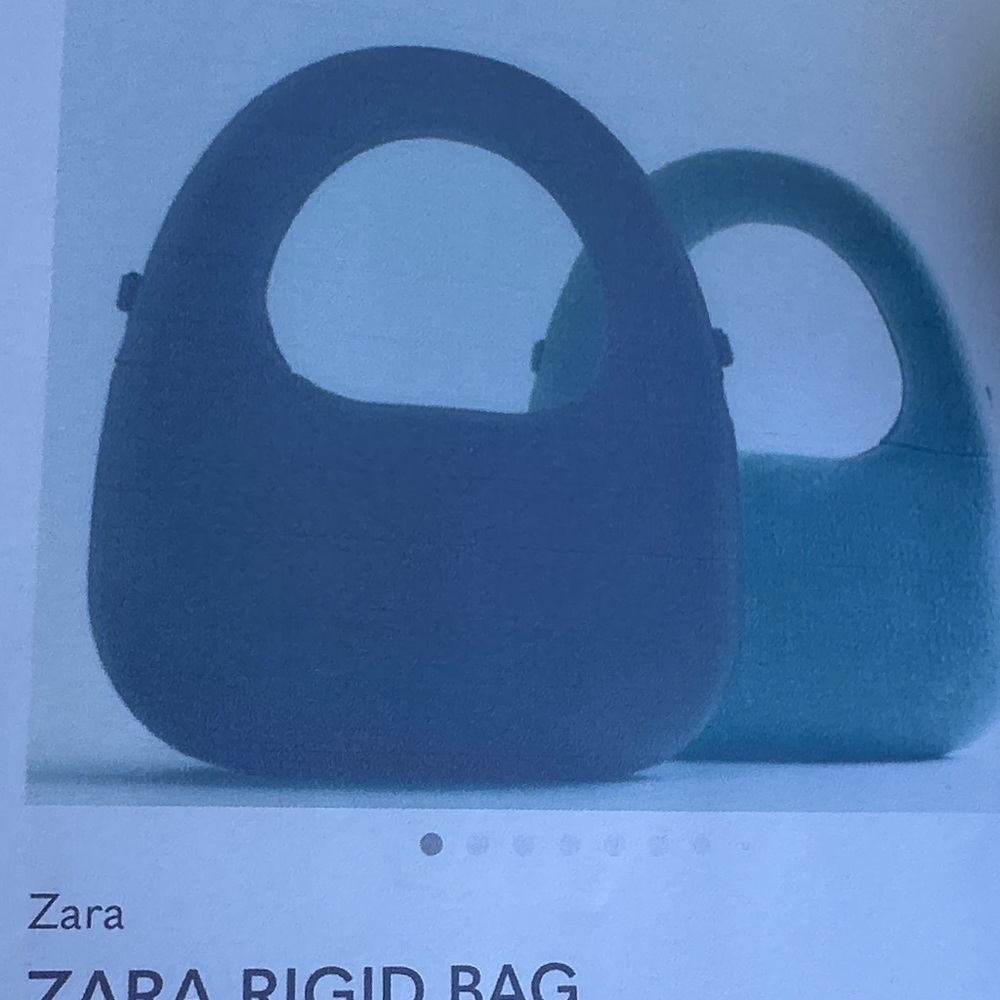 Zara Black Mini Rounded Handle Bag with Silver Chain - Picture 3 of 12
